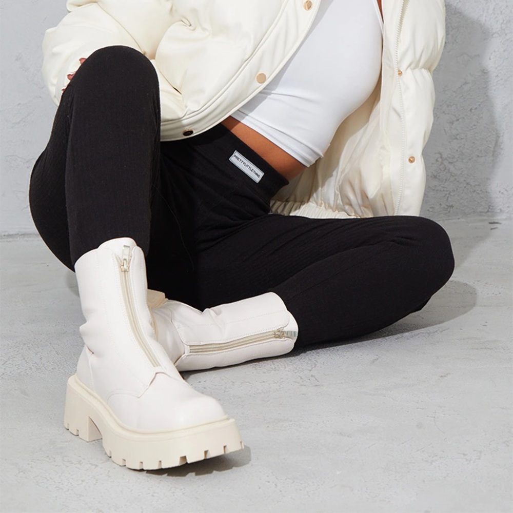 Pretty little thing nude boots